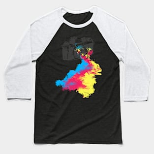 Camera CMYK Baseball T-Shirt